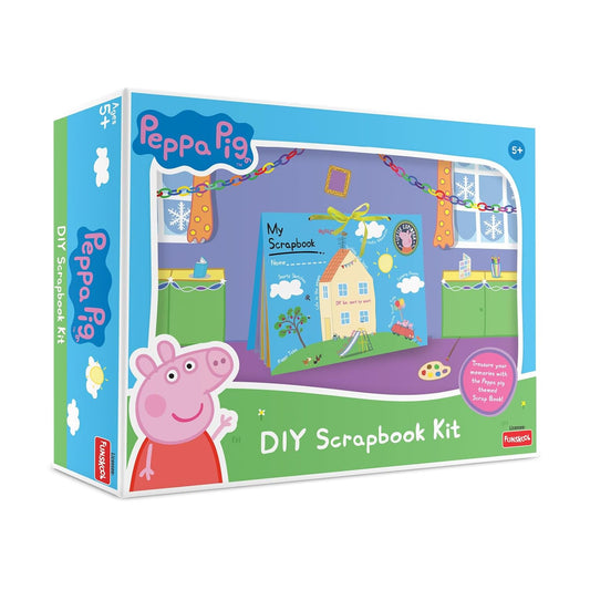 Handycrafts Funskool Peppa Pig DIY Scrapbook Kit, Art and Craft Set for Kid, Encourages Creativity, Learning, Fun & Engaging Activity, Multicolor, Gift Set for Kids, Age 5+ Years