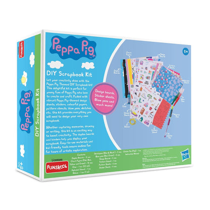 Handycrafts Funskool Peppa Pig DIY Scrapbook Kit, Art and Craft Set for Kid, Encourages Creativity, Learning, Fun & Engaging Activity, Multicolor, Gift Set for Kids, Age 5+ Years
