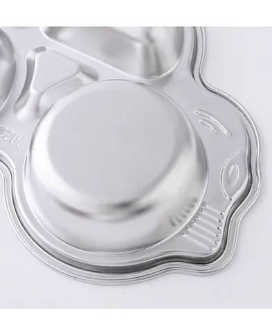 Car Shaped Stainless Steel Divided Food Plate