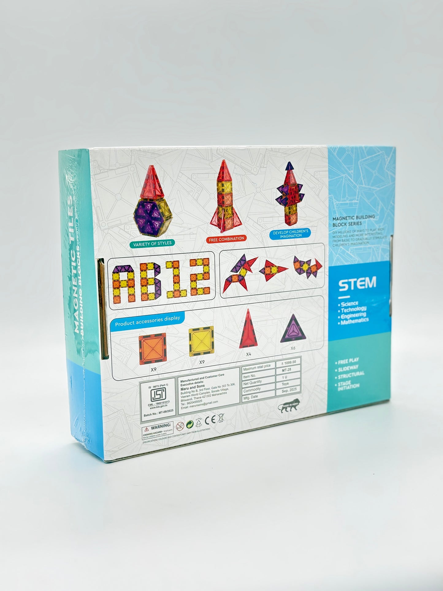 Magnetic Tiles, Building Blocks, 28 pcs