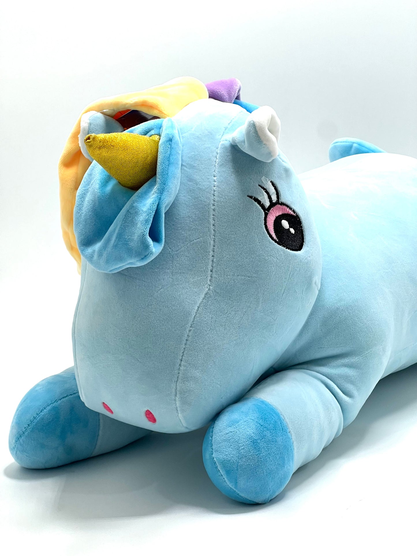 Lying Unicorn with Blanket Soft Toy