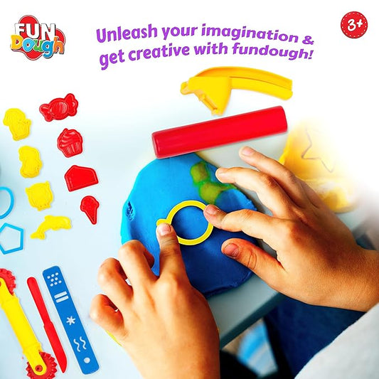 Fundough - Bumper Dough Kit , Shaping and Sculpting , 3years + , Multi-Colour