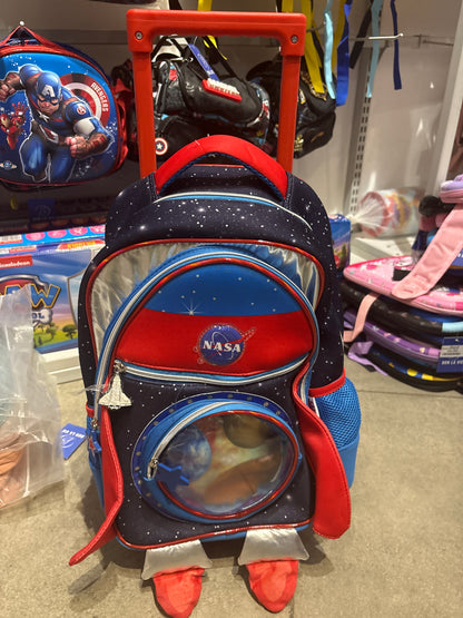 NASA Space Rocket Trolley School Bag
