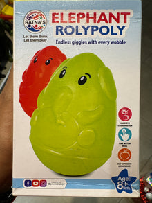 Ratna's Elephant Roly Poly Wobble Toy with Bell