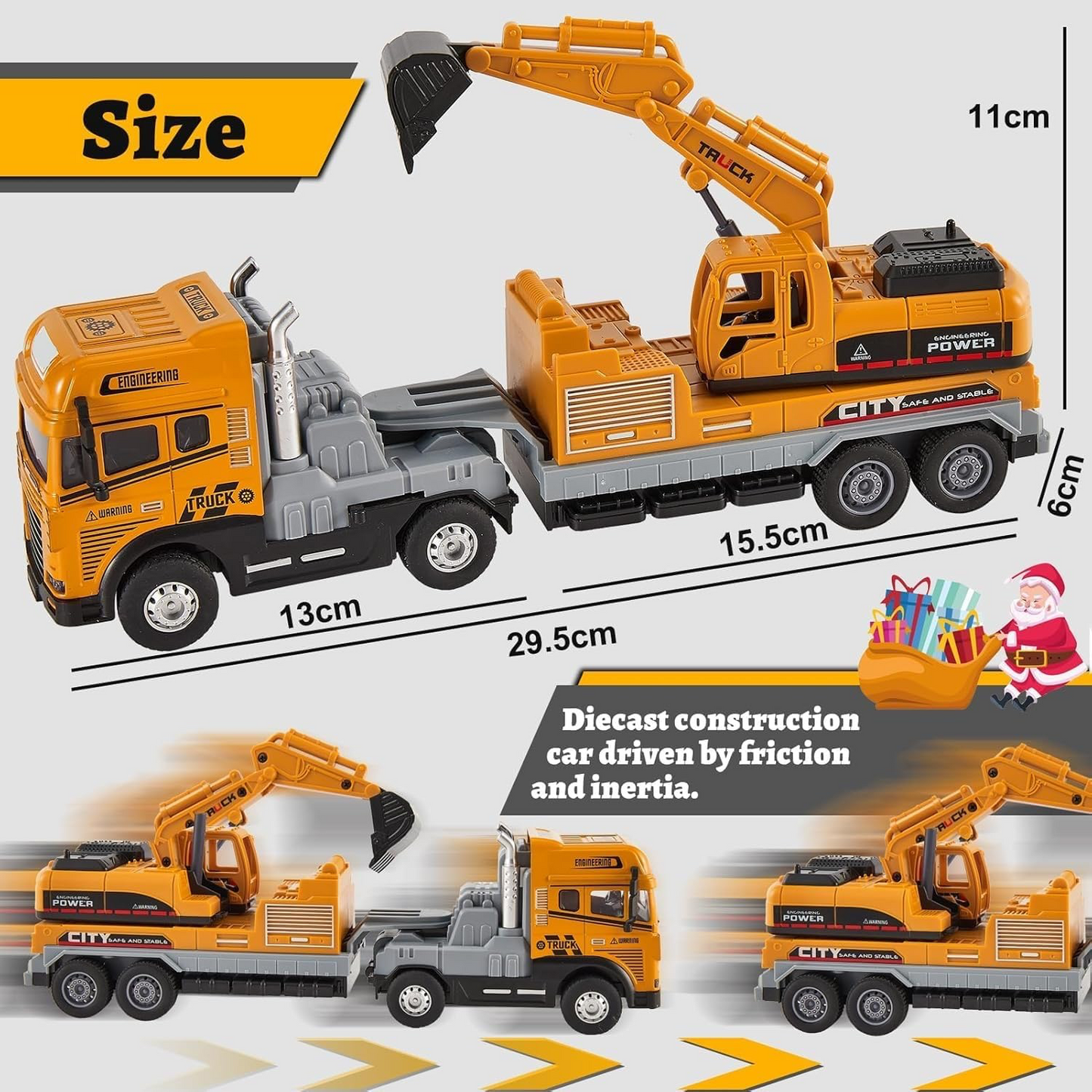 Transport Truck JCB Toy For Kids