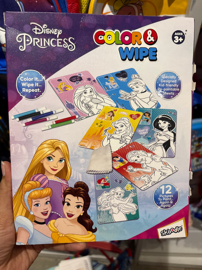 Skoodle Disney Princess Color and Wipe Reusable Art Kit