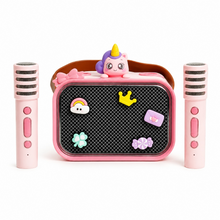 Bluetooth Unicorn Karaoke Speaker with Two Wireless Microphones