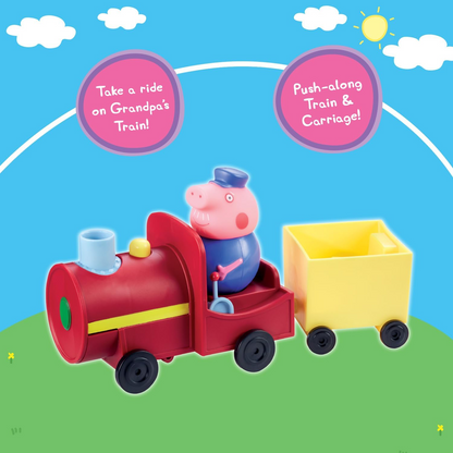 Peppa Pig Grandpa Pig's Push-Along Train And Carriage Playset