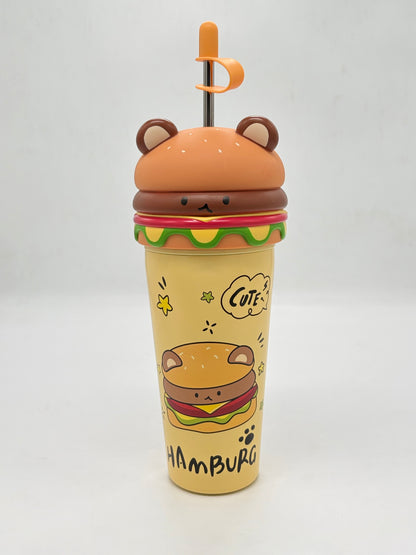 Cute Hamburger Character Insulated Tumbler 635ml