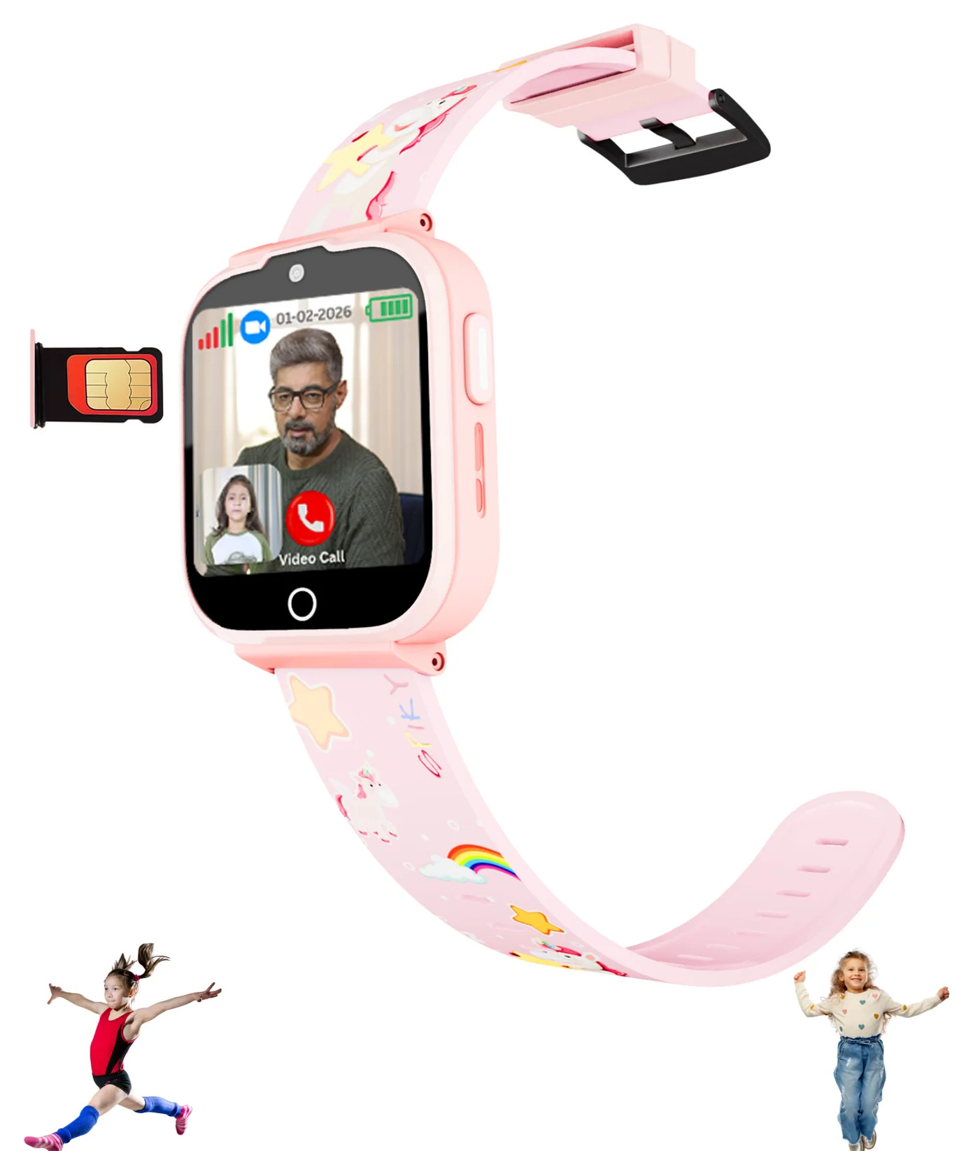 Spiky Cyclops 4g Voice Calling Kids Smartwatch