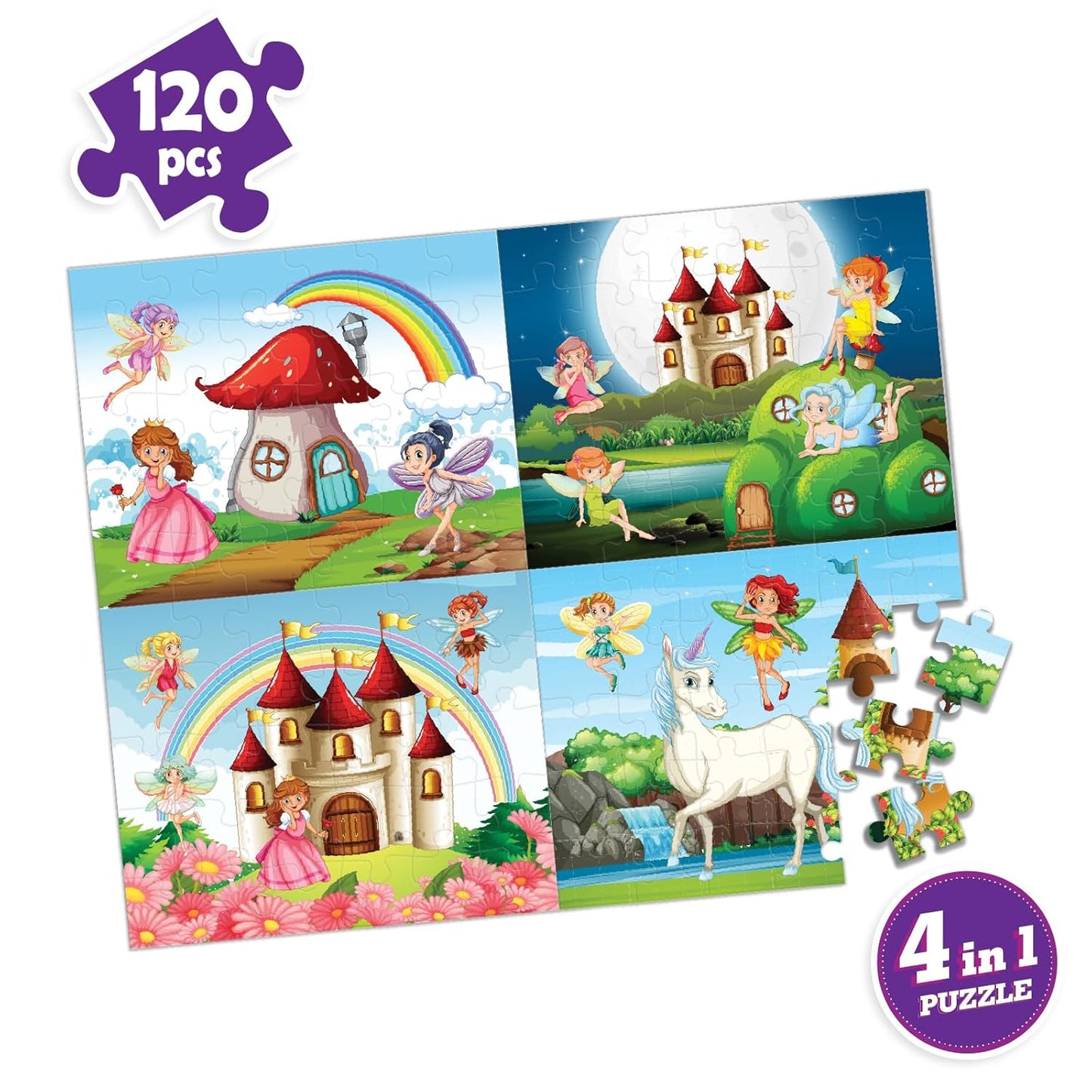 Funskool Fairy 4 in 1 Jigsaw Puzzle - 120 Pieces