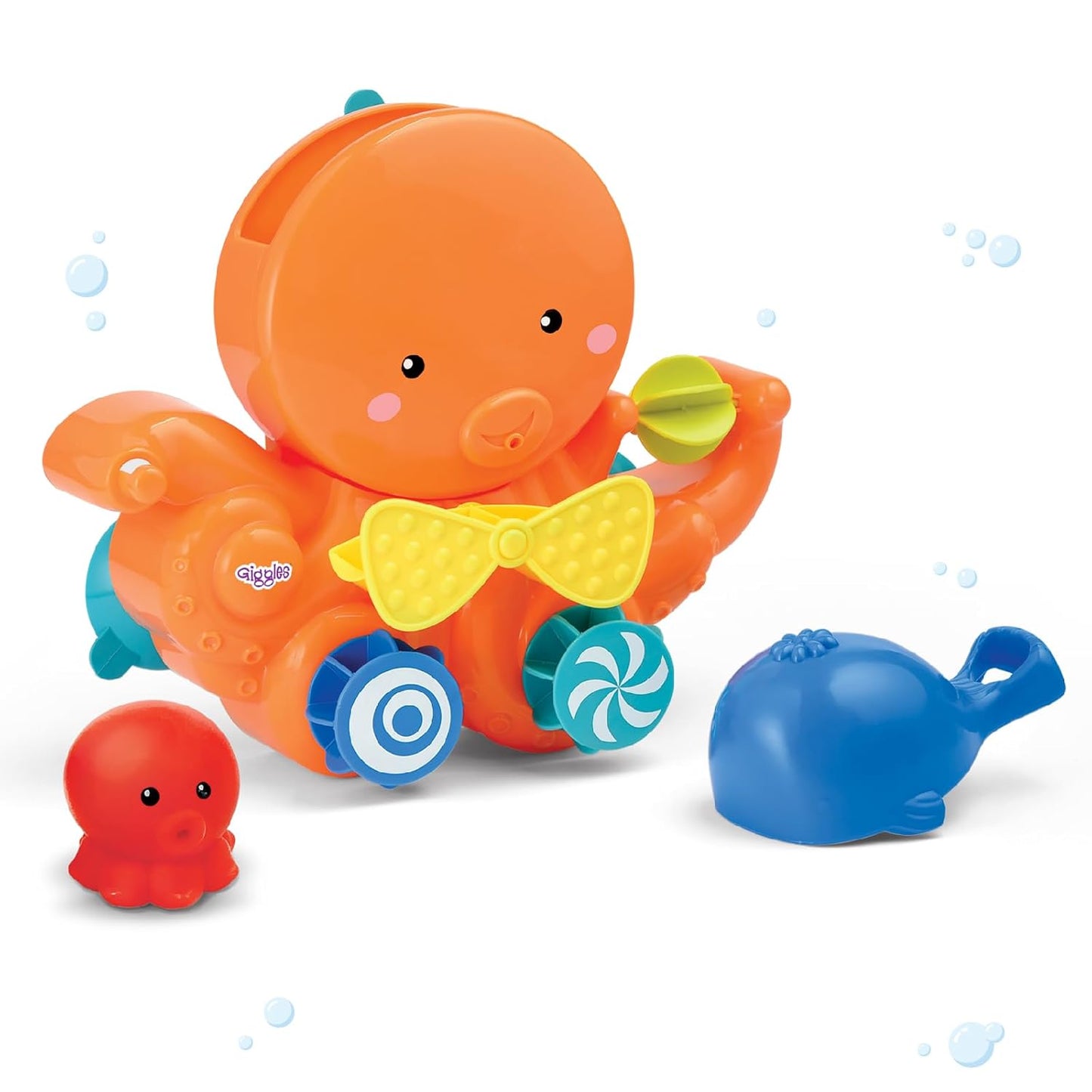 Giggles Funskool Pour & Play Octopus Bath Toy For Kids, Toy For 2 Year Kid, Perfect For Bath Time Play, Water Play, Infant And Preschool