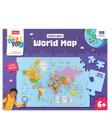 Funskool Play & Learn World Map Floor Puzzle 105 Pcs for Ages 6+