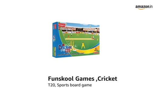 Funskool Games ,Cricket T20, Sports board game, Cricket game for kids, 2 players, Ages 8 and above