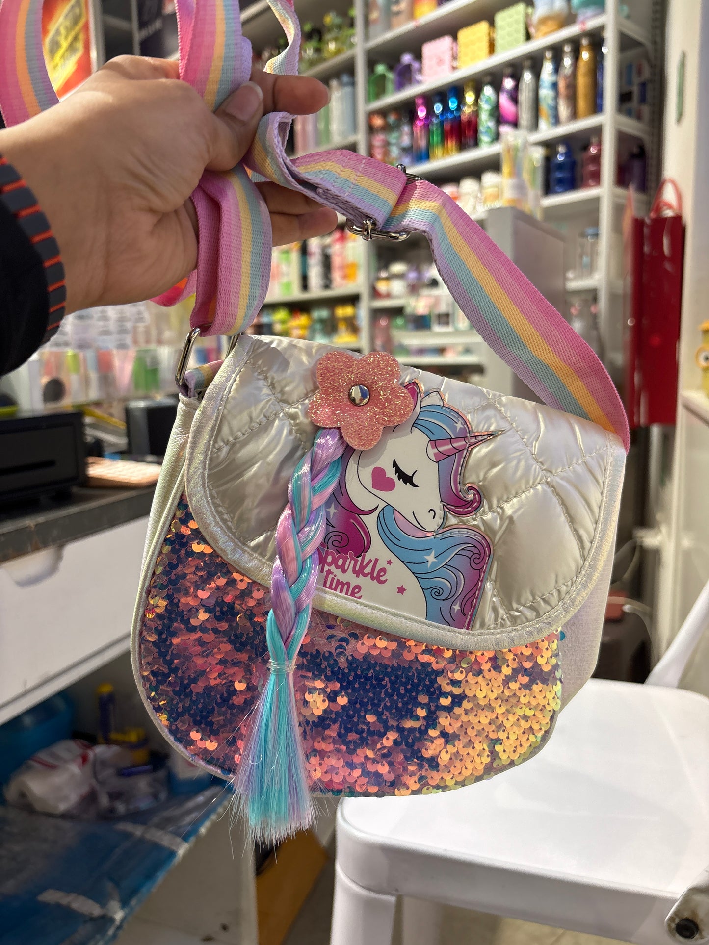 Unicorn Braid Sling Bag EC