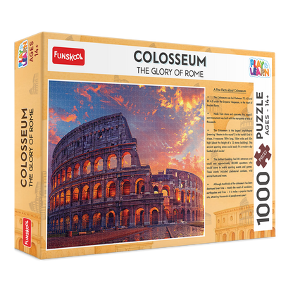 Play & Learn Funskool Colosseum The Glory of Rome, Puzzle Game for Kids, 1000 Pieces, Encourages Learning & Development, Fun Activity, Multicolor, Set for Kid, Age 7+ Years