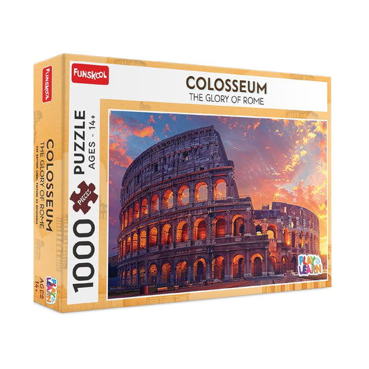 Play & Learn Funskool Colosseum The Glory of Rome, Puzzle Game for Kids, 1000 Pieces, Encourages Learning & Development, Fun Activity, Multicolor, Set for Kid, Age 7+ Years