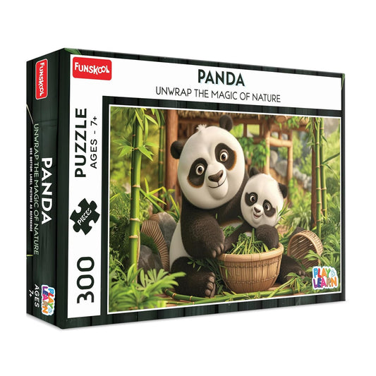 Play & Learn Funskool Panda Puzzle Game for Kids, 300 Pieces, Encourages Learning & Development, Fun Activity for Preschoolers, Multicolor, Set for Kid, Age 7+ Years