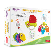 Funskool Giggles Baby's Best Friends - 3 Pcs Teether & Rattle Set