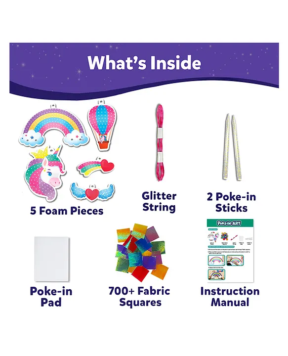 Skillmatics Poke-In Art Magical Unicorn Dream Decor – DIY Craft Kit for Kids Ages 4–9