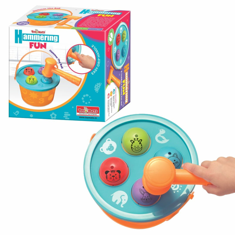 Toymate Hammering Fun – Ball Hammer Activity Toy with Animal Balls Ages 18–36 Months