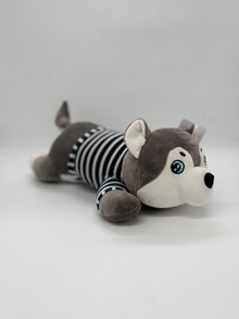 Husky Dog Plush Pillow Soft Toy – 50 cm Stuffed Animal for Kids