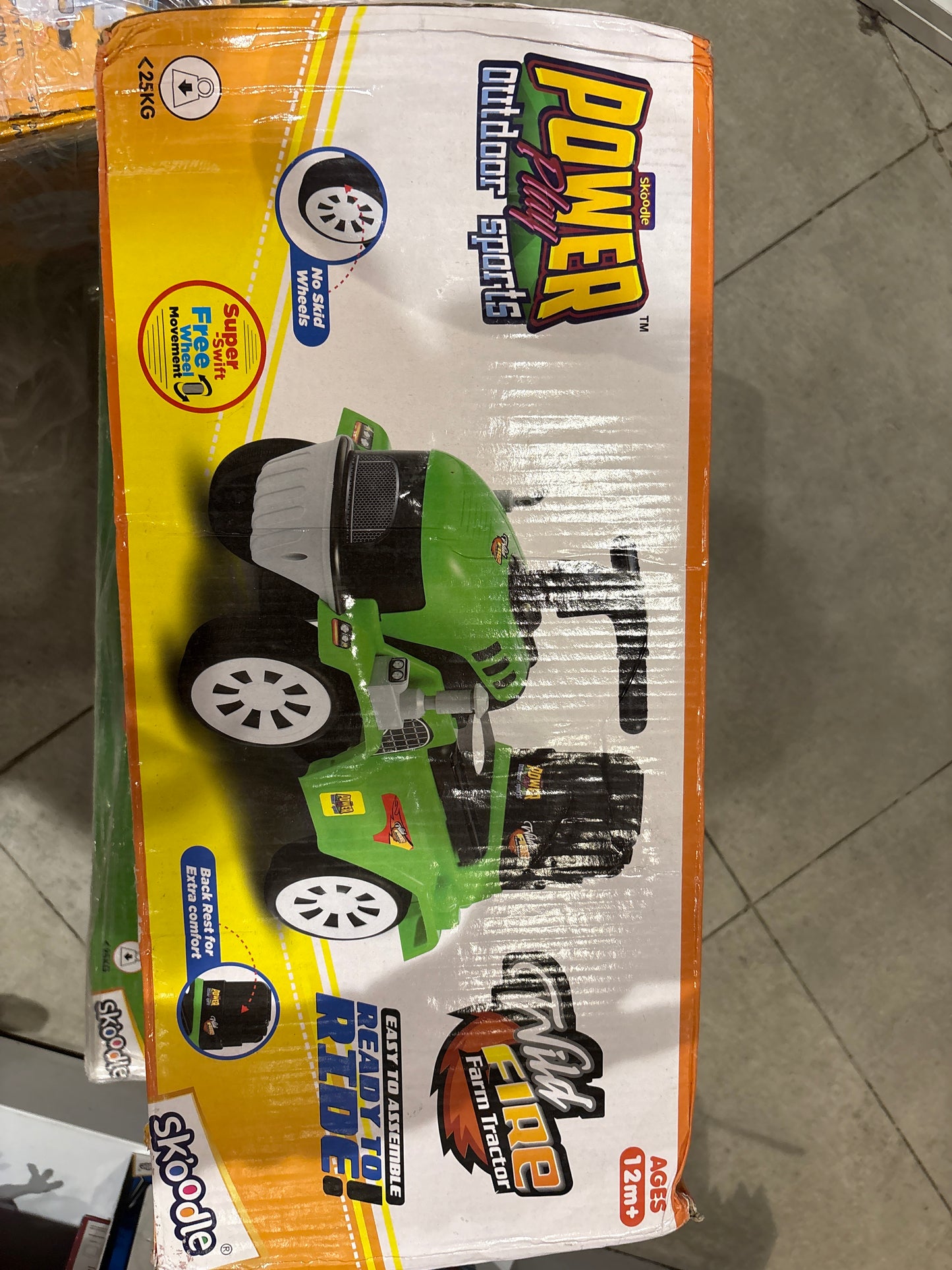 Skoodle Power Play Wild Fire Farm Tractor Ride-On