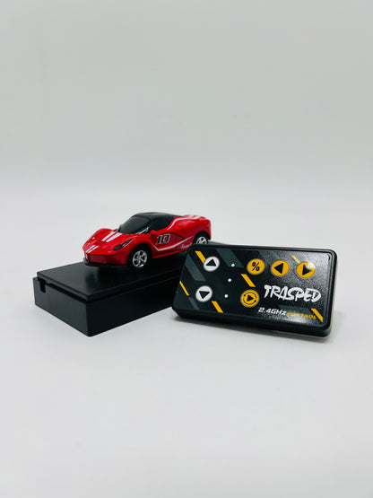 Trasped Mini Desktop Ferrari 1:64 Remote Control Die Cast Car Acrylic Pack
