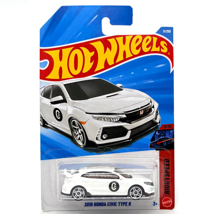 Hot Wheels Basic Mainline Car 2018 Honda Civic Type R White