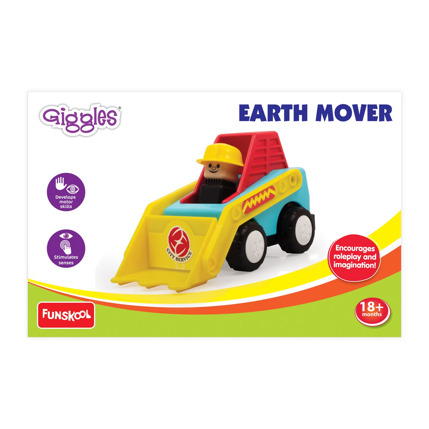 Funskool Giggles Earth Mover - Free Wheeling Construction Truck Toy