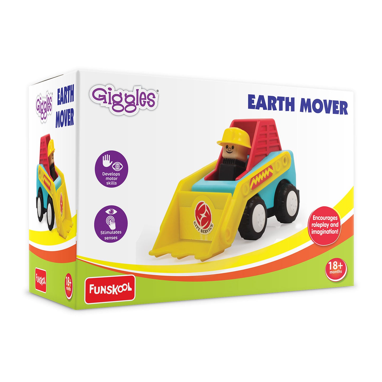 Funskool Giggles Earth Mover - Free Wheeling Construction Truck Toy