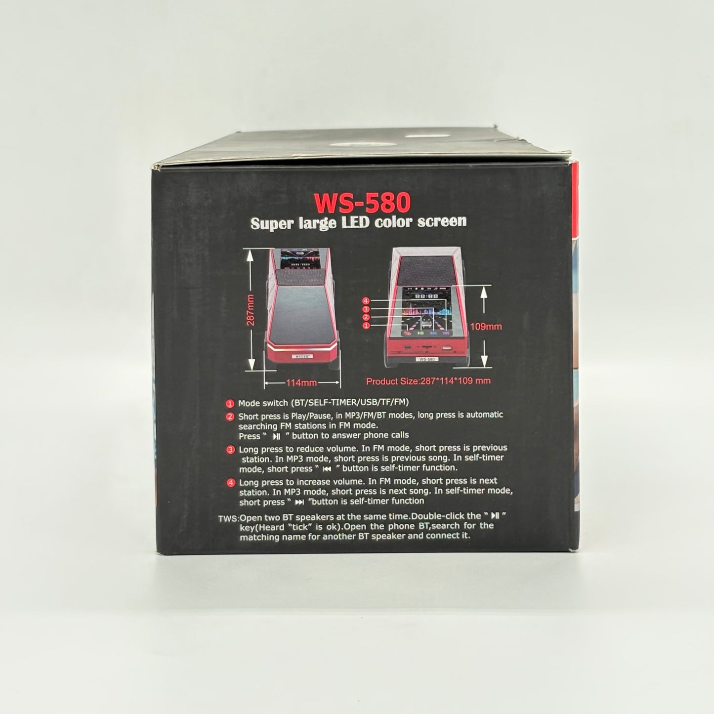WSTER WS -580 Super Large LED Color Screen With Music