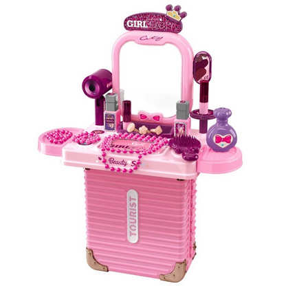 Fashion Style 3-in-1 Pretend Play Beauty Vanity Set for Girls