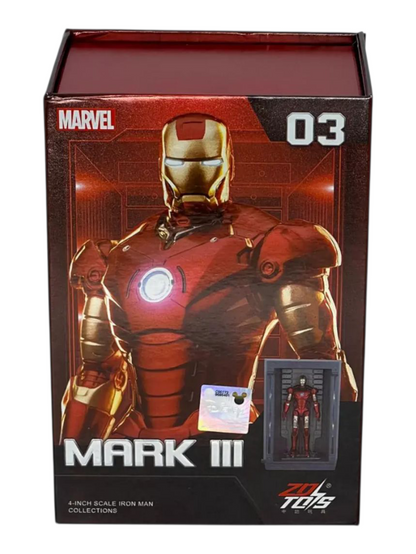 Marvel Iron Man Mark III ZD Toys 4-Inch Action Figure with Display Stand
