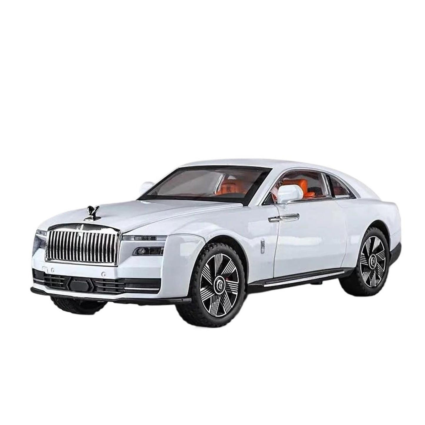 Diecast 1:24 Scale Alloy Luxury Coupe Car Model with Umbrella & Rotating Steering Wheel