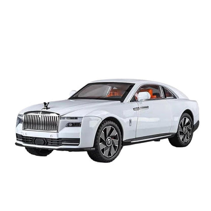 Diecast 1:24 Scale Alloy Luxury Coupe Car Model with Umbrella & Rotating Steering Wheel