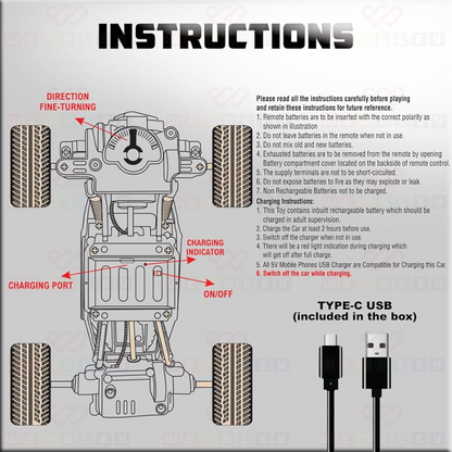 RC Rock-X Remote Control Car 1:18 Scale