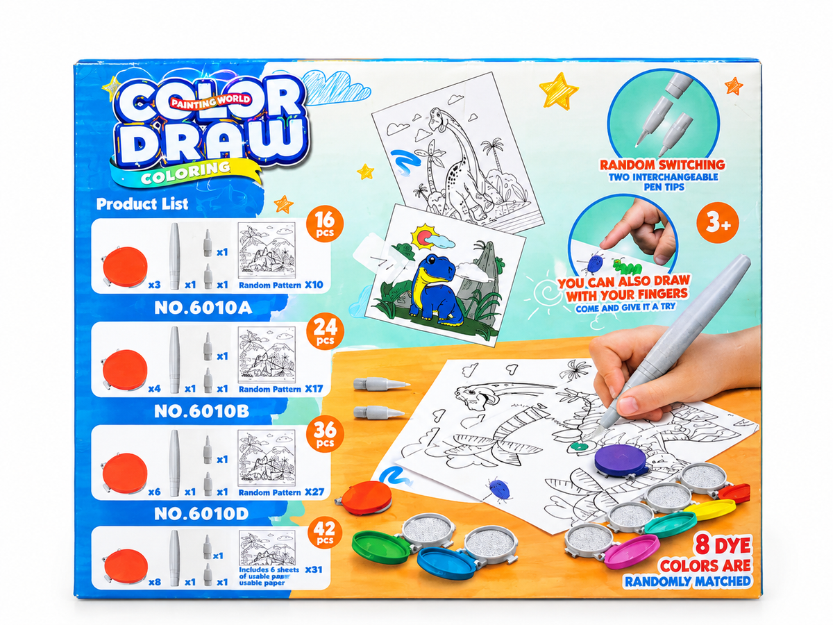 Color Draw Magical Painting World Coloring Set with 8 Dye Colours