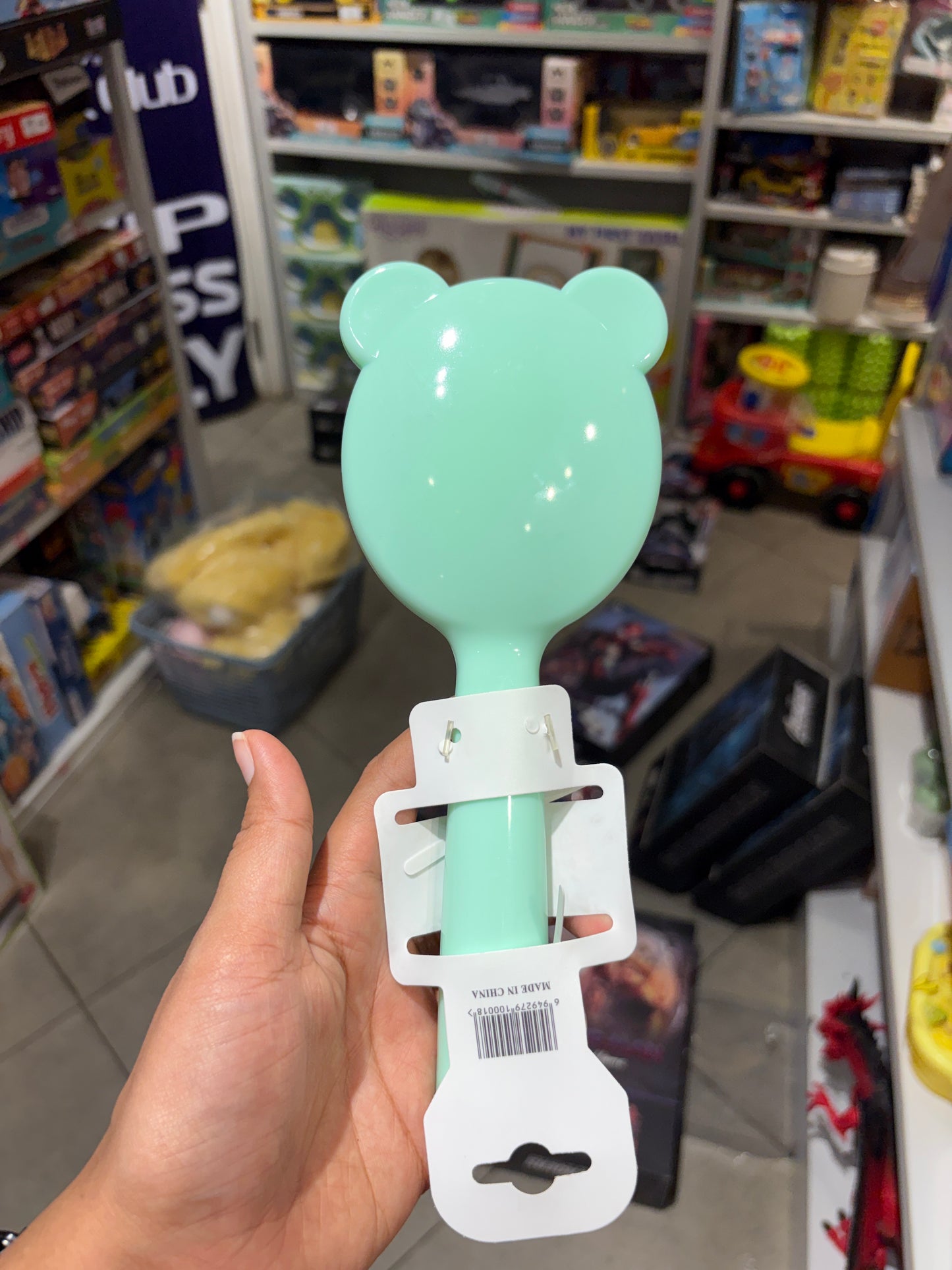 Pastel Bear Shape Hand Mirror Hair Comb