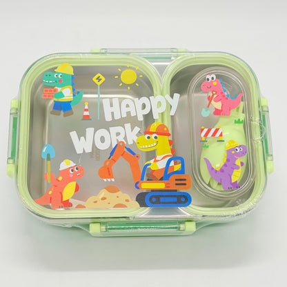 Happy Steel Lunch Box with 2 Compartment
