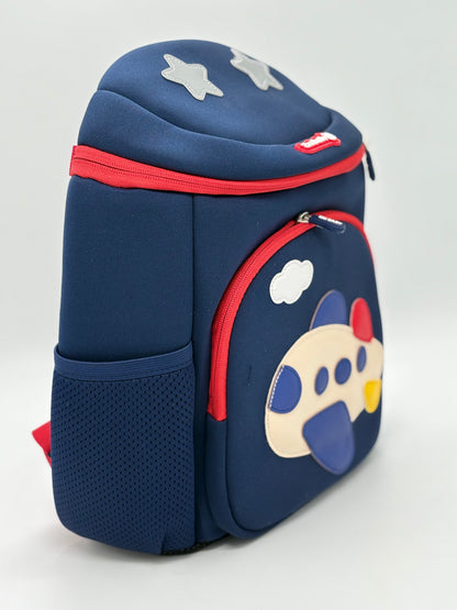 Kids Airplane Print School Bag
