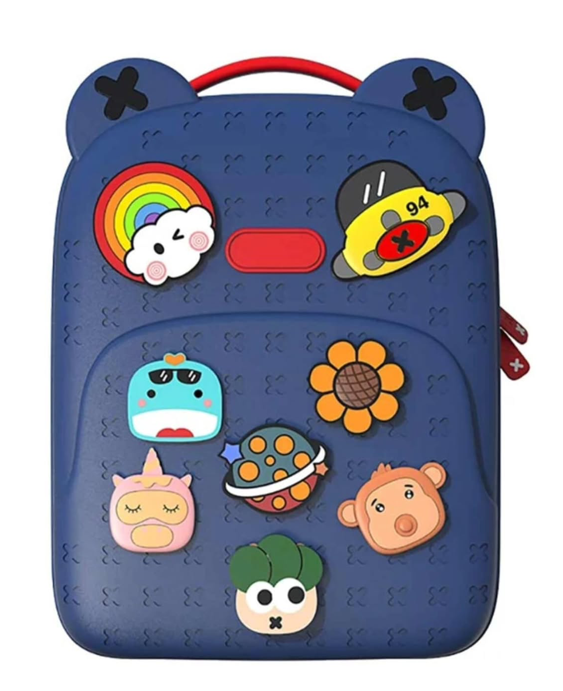 Kawaii Ku 3D Character Kids School Backpack with Badges