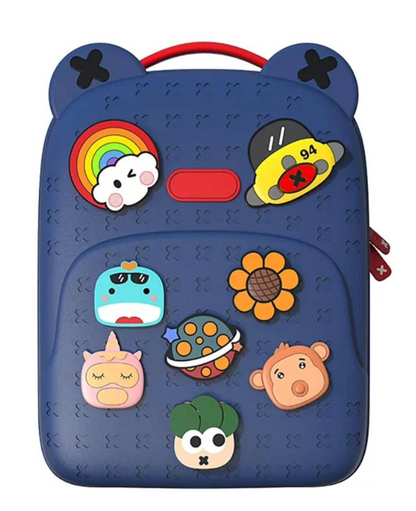 Kawaii Ku 3D Character Kids School Backpack with Badges