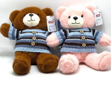 Teddy with Blue Strips T-Shirt 38 cm Soft Toy