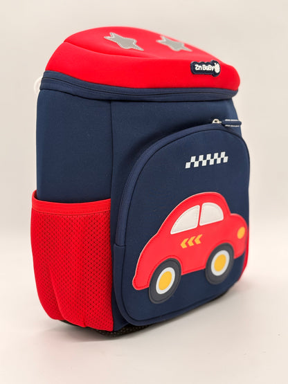Kids Car Print School Bag