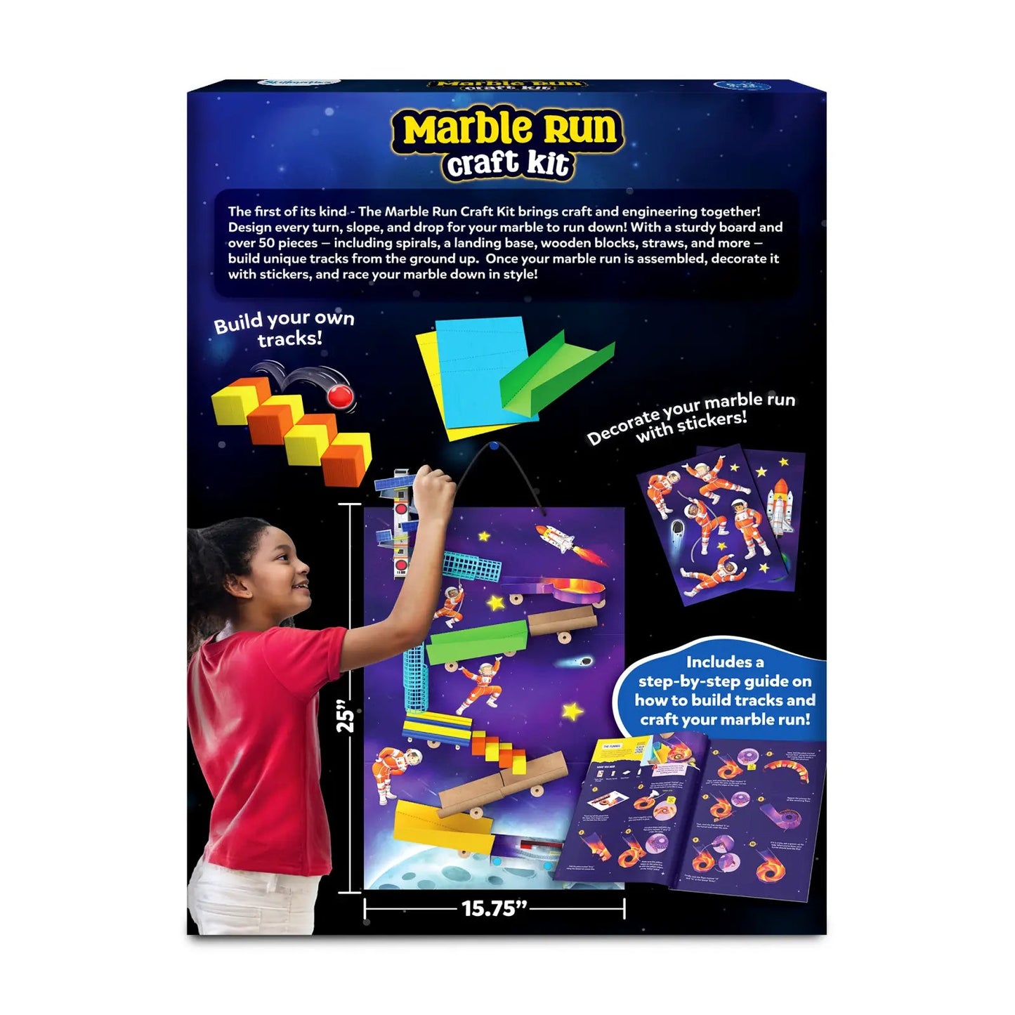 Skillmatics Marble Run Craft Kit - 50+ Pieces