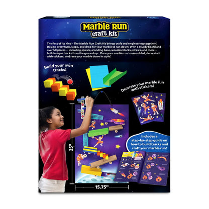 Skillmatics Marble Run Craft Kit - 50+ Pieces