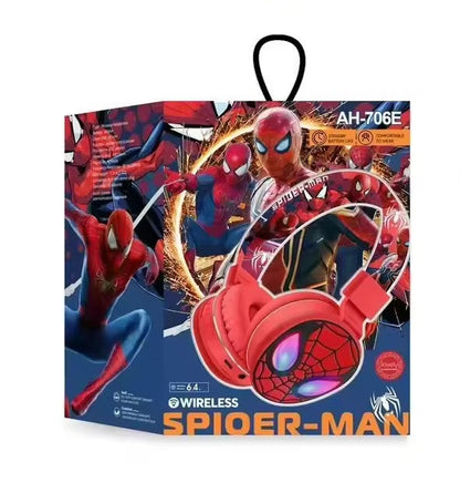 AH-806E Spider-Man Wireless Kids' Headphones – Super Bass with LED Light-Up Design