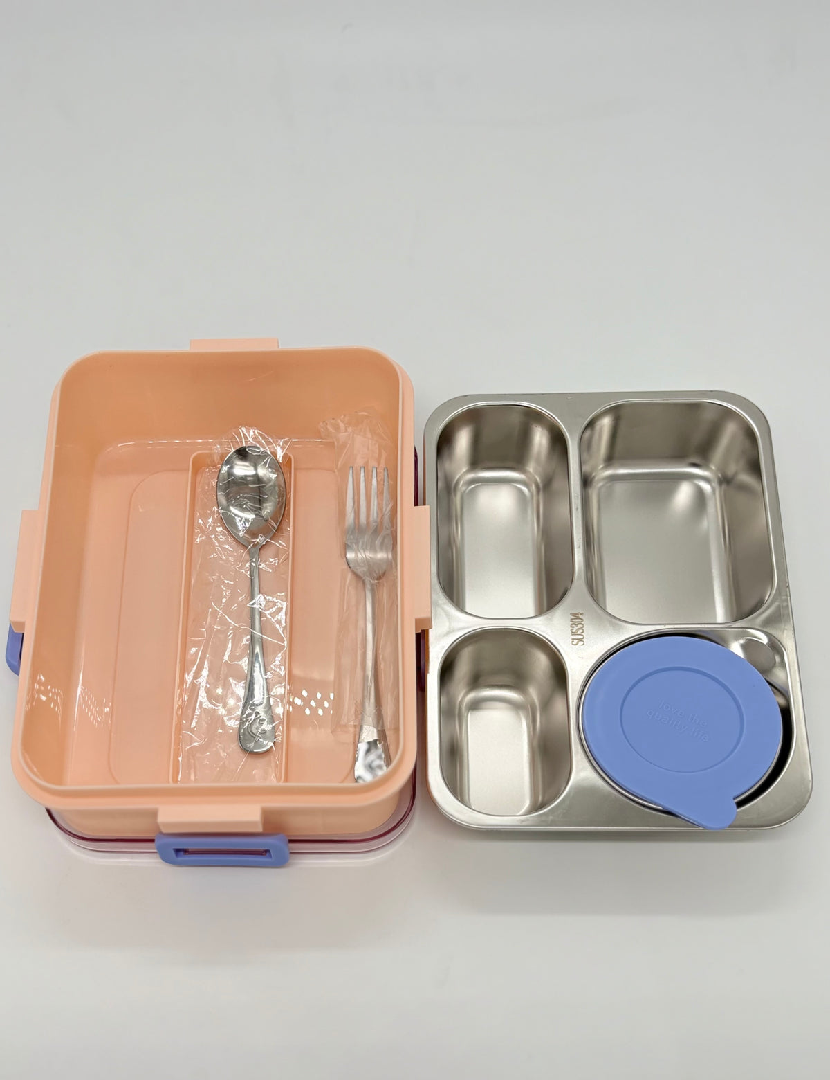 Unicorn Kids 304 Stainless Steel Lunch Box with Spoon, Fork & Container - 700ml