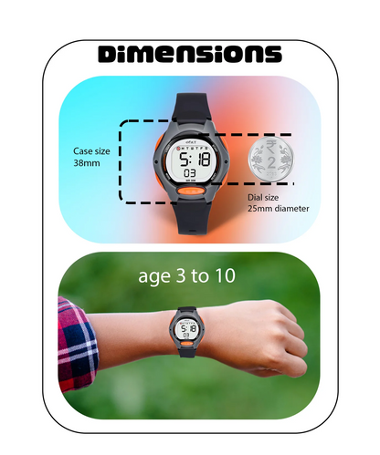 Spiky Spkeva2 Round Digital Kids Sports Watch